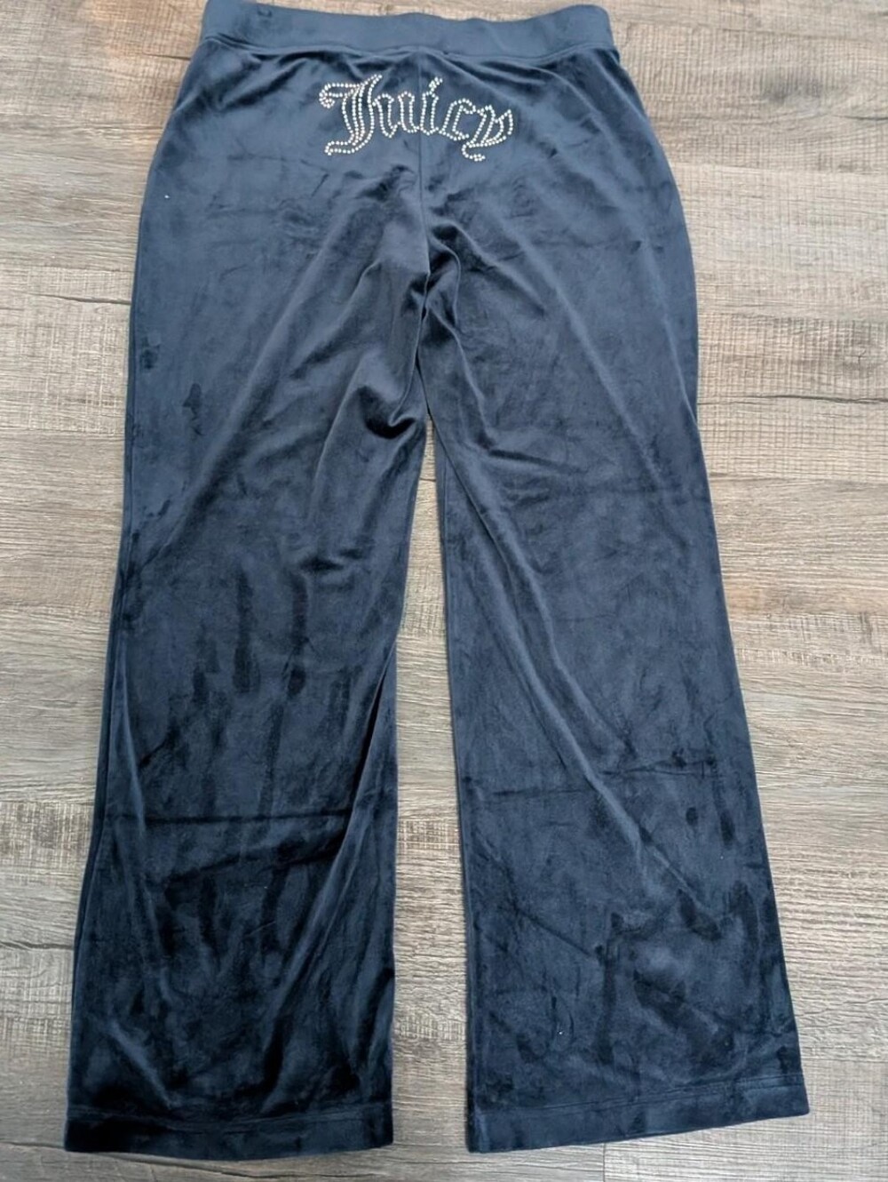 Juicy Couture Navy Blue Velour Trackpants
